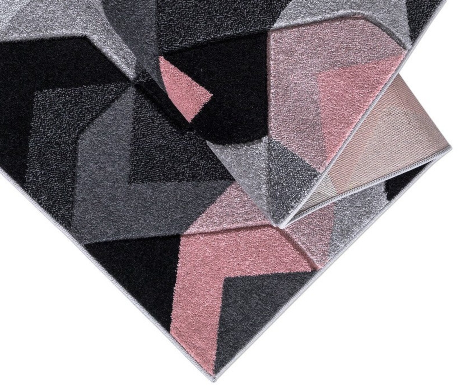 Blush Rose Pink Grey Black White Floor Rug Small Extra Large Etsy