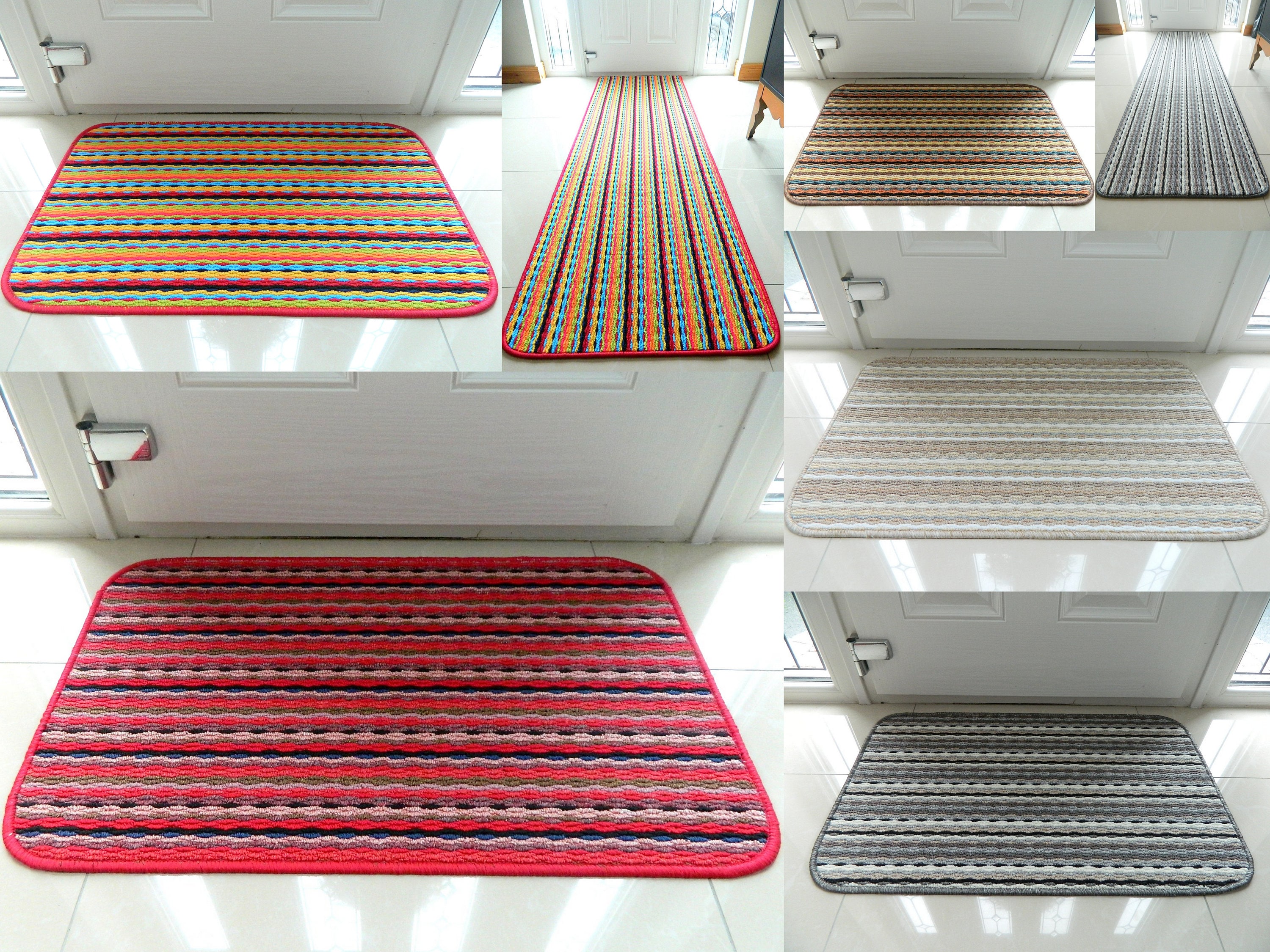Non Slip Indoor Door Mats Small Large Washable Rugs Bedroom Etsy