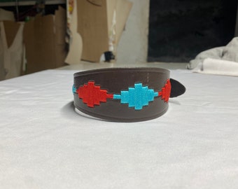 Genuine Dog Leather Collar handmade