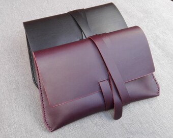 aubergine clutch bag
