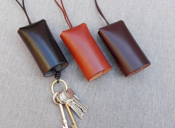 Unisex Leather Car Key Holder Case Ring Portable Keychain Pouch Organizer  Zipper 