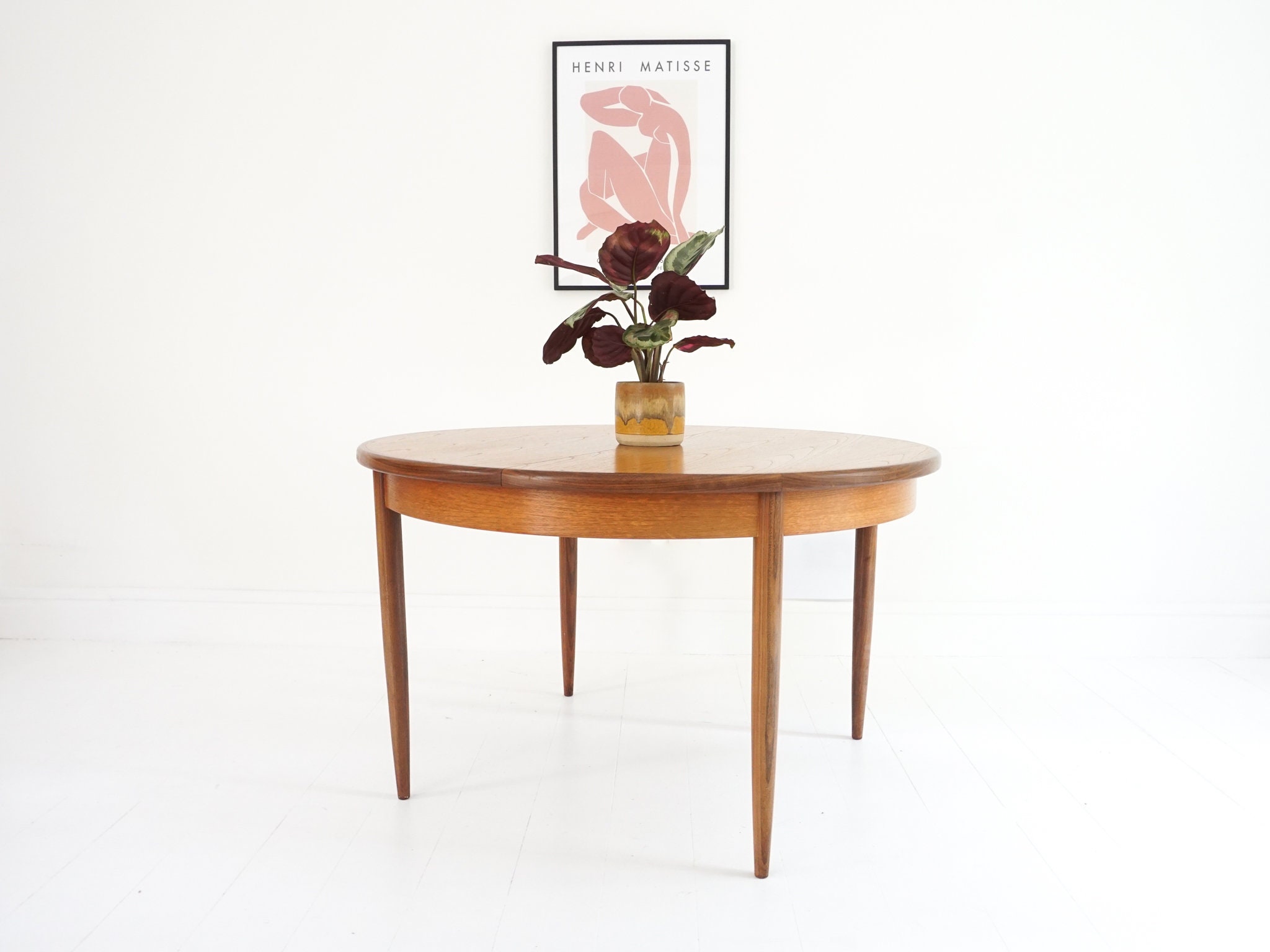 Mid Century G Plan Round Extending Dining Table Etsy