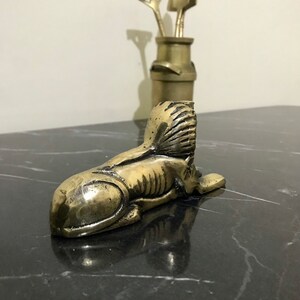 Handmade Brass Great Sphinx of Giza 12 cm, Egyptian Pyramid Protector Gold, Egyptian Sarcophagi, Home Office Trinket Decor, Brass Handmade image 9