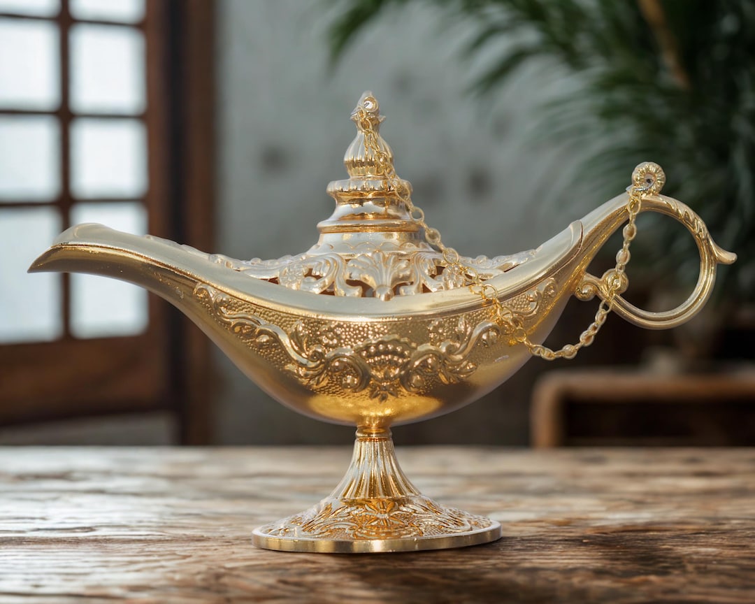 Aladdin's Magic Lamp, Visual Torch Disney Aladdin, Antique Oil