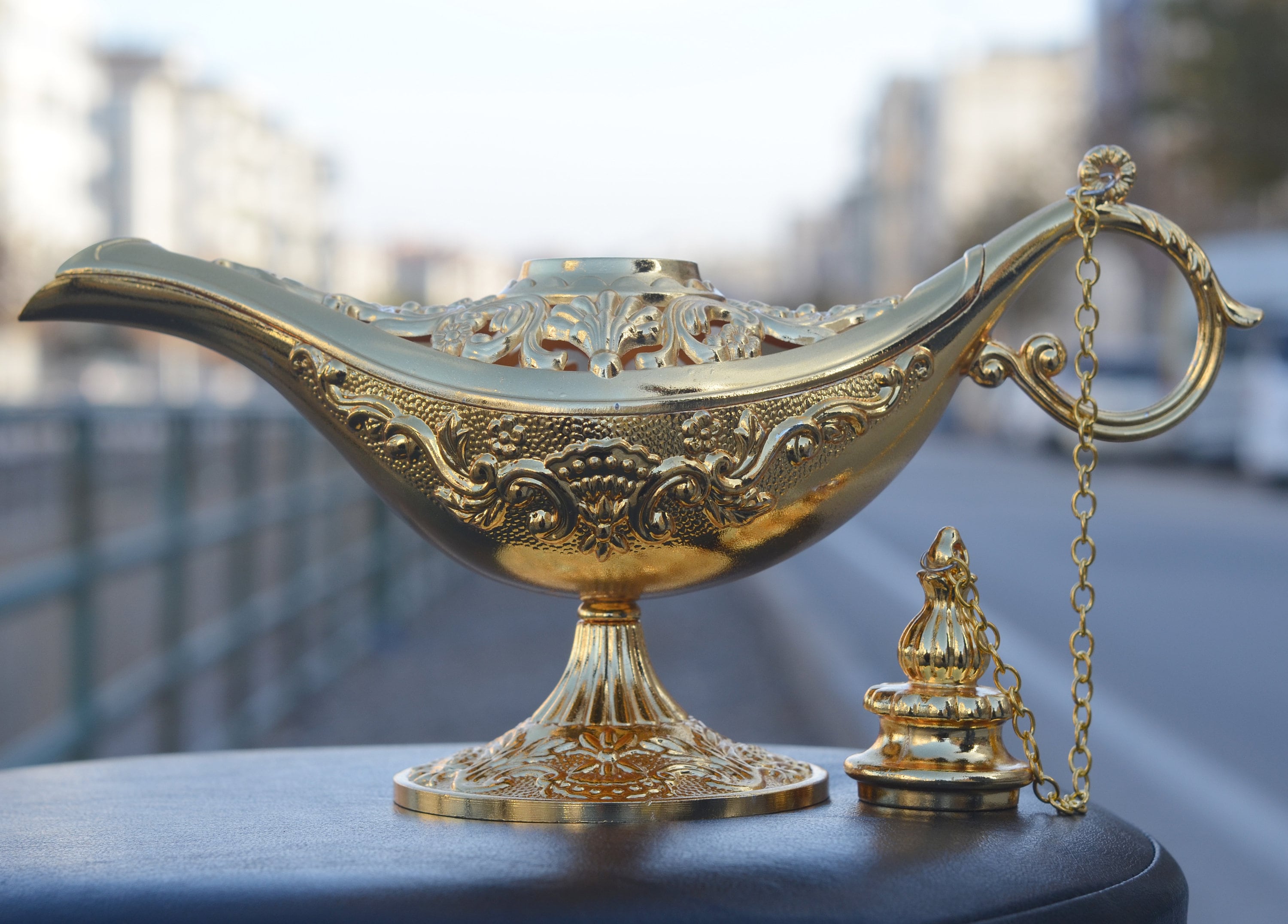 Aladdin's Magic Lamp, Visual Torch Disney Aladdin, Antique Oil