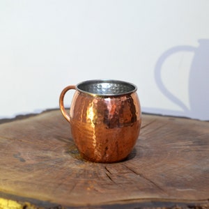 Moscow Mule Mug, Copper Beer Stein, Copper Coctail Mug, Enemal Mug, Camping Mug, Bridesmaid Cups, Wine Goblet