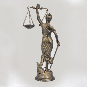 Sculpture of Justice, Justice Scales Art, Antique Sculpture, Law Student Gift, Sculpture Decor, Lawyer Quote image 3