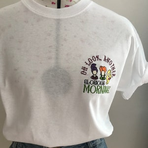 Embroidered T Shirt, 'Oh Look, Another Glorious Morning', Hocus Pocus Inspired, Small To XXXL