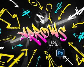 Hand drawn arrows - PNG & brush