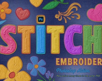 Embroidery Photoshop Action