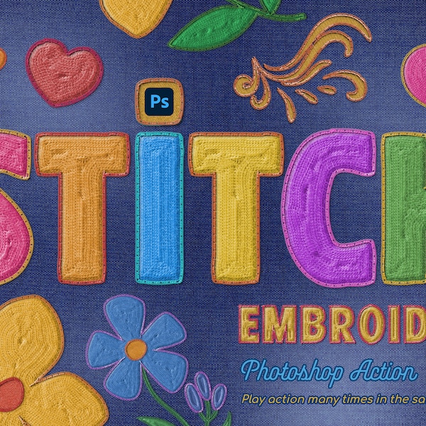 Embroidery Photoshop Action