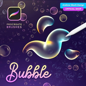 Bubble Lettering Procreate Brushes - Bubbles Procreate Brushes - Soap Bubbles Procreate Brush - How to Draw Bubbles in Procreate