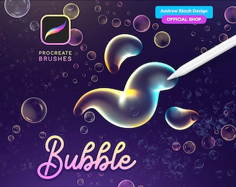 Bubble Lettering Procreate Brushes - Bubbles Procreate Brushes - Soap Bubbles Procreate Brush - How to Draw Bubbles in Procreate