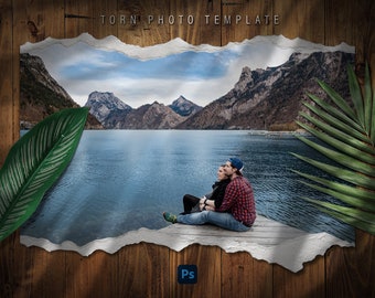 Torn Photo Template