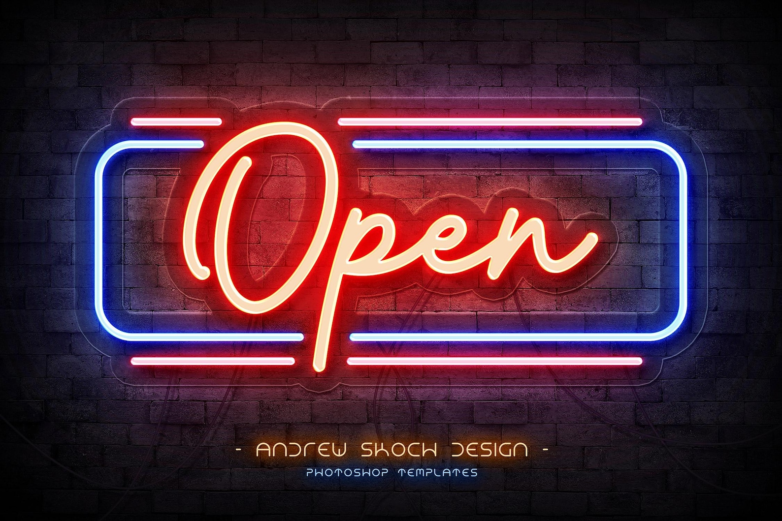 Open Neon Sign Photoshop Mockups - Custom Neon Sign - Neon Sign ...