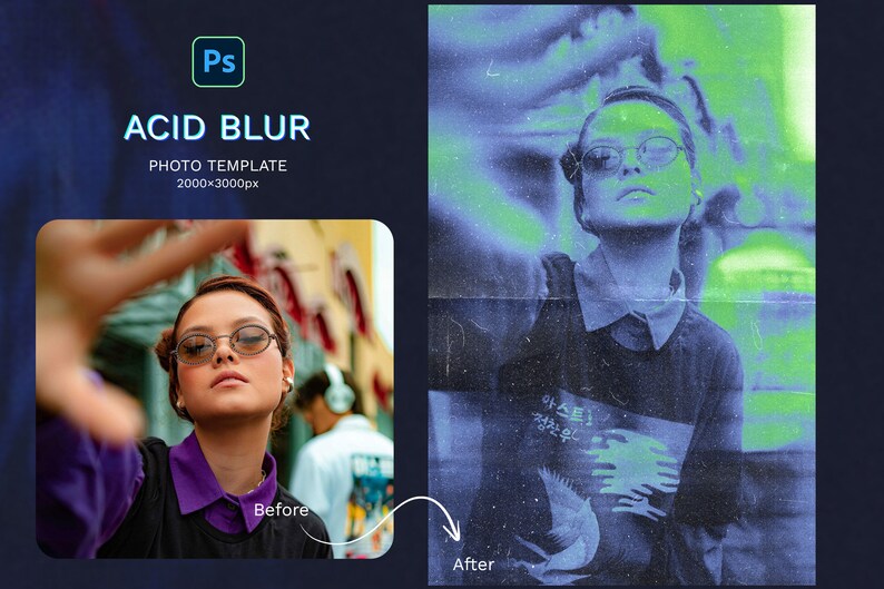 Acid Blur Photo Effect - Etsy