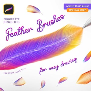 Feathers Procreate Brushes  - Feather Procreate Brush - Feathers Procreate Brush Set - iPad Brush - Boho Procreate Brushes