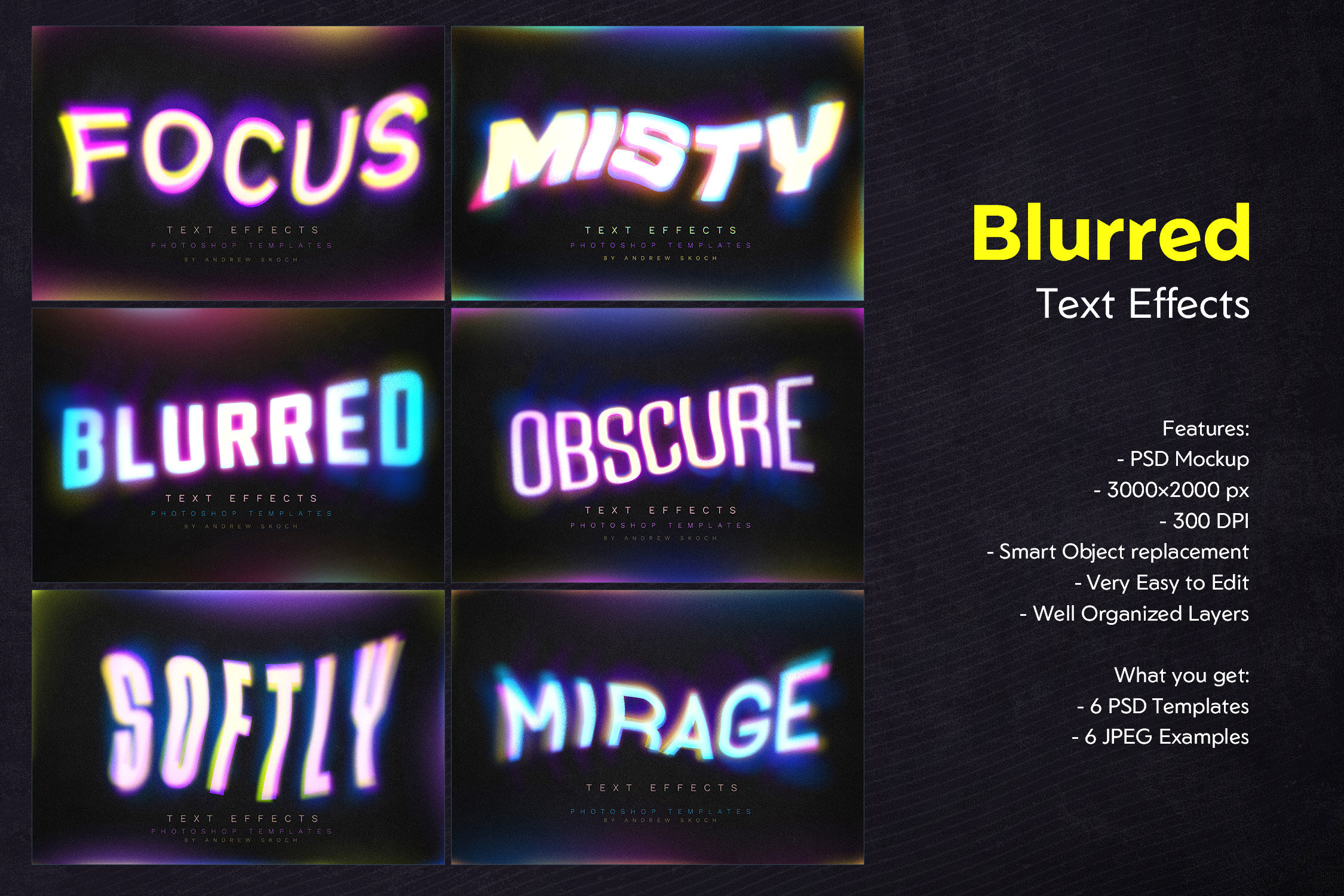 Gradient Blurred Text Effect - Etsy