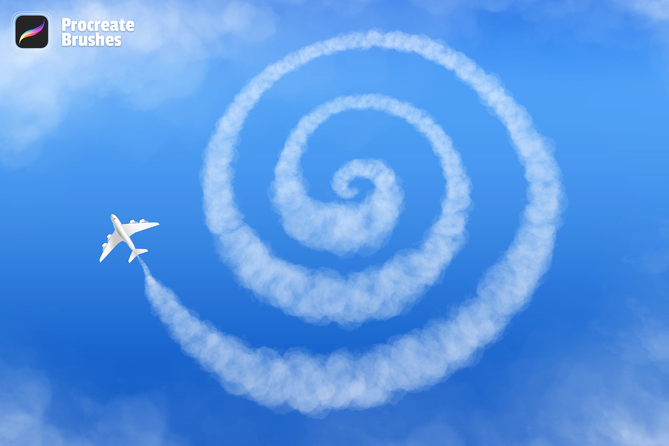 Clouds Procreate Brushes - Sky Writing Text Procreate Brush - Sky Text ...