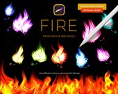 Fire Procreate Brushes - Flame Procreate Brush - Dynamic Fire Procreate Brush Set - iPad Brush - Fire Custom Brushes Brushset