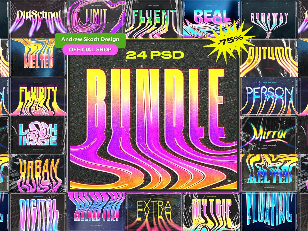 Liquid Melted Text Effects Bundle - Etsy