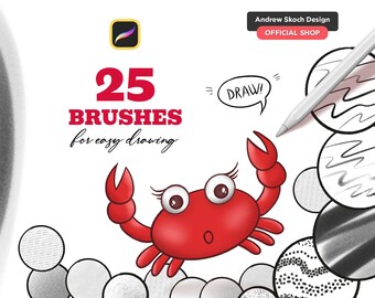 Basis Procreate-penselen - Procreate-penselen voor tekenen - Procreate-penselen voor tekenen - iPad-penseel - Borstelset voor dagelijkse voortplantingspenselen