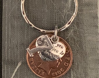 NEW PAIR OF 30th WEDDING ANNIVERSARY GIFT /"COPPER/" Polished 1990 PENNY KEYRINGS