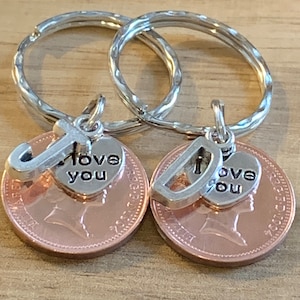 31. Jahrestag Geschenk für Paare Personalisierte polierte 1994 Münze Schlüsselanhänger Andenken - Jahrestagsgeschenk In Geschenkbeutel Wählen Sie Initialen