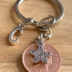 26th Birthday 1999 Personalised Polished Coin Keyring Anniversary Gift Birthday Gift - Keepsake For Him Her In Gift Bag Choose Initial