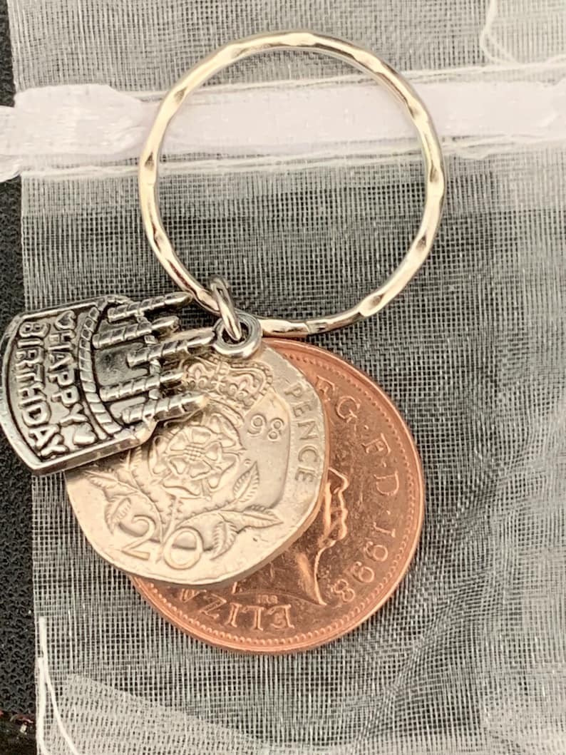 22nd Birthday Gift For Him Or Her 1999 Coins /& Charm Keyring In Gift Bag