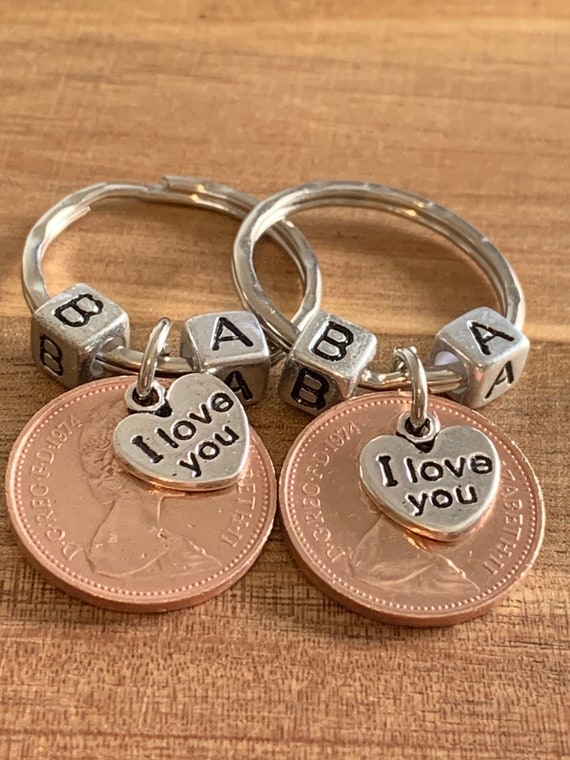 50th Anniversary Gift for Couples Personalised Polished 1975 Coin