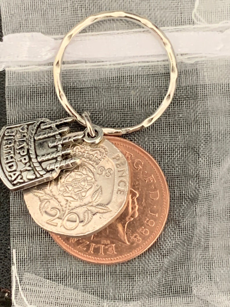 22nd Birthday Gift For Him Or Her 1999 Coins /& Charm Keyring In Gift Bag