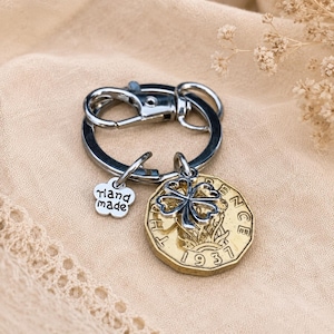 1937 Threepence Coin Keyring: 89th Birthday Gift Gift For Him Or Her