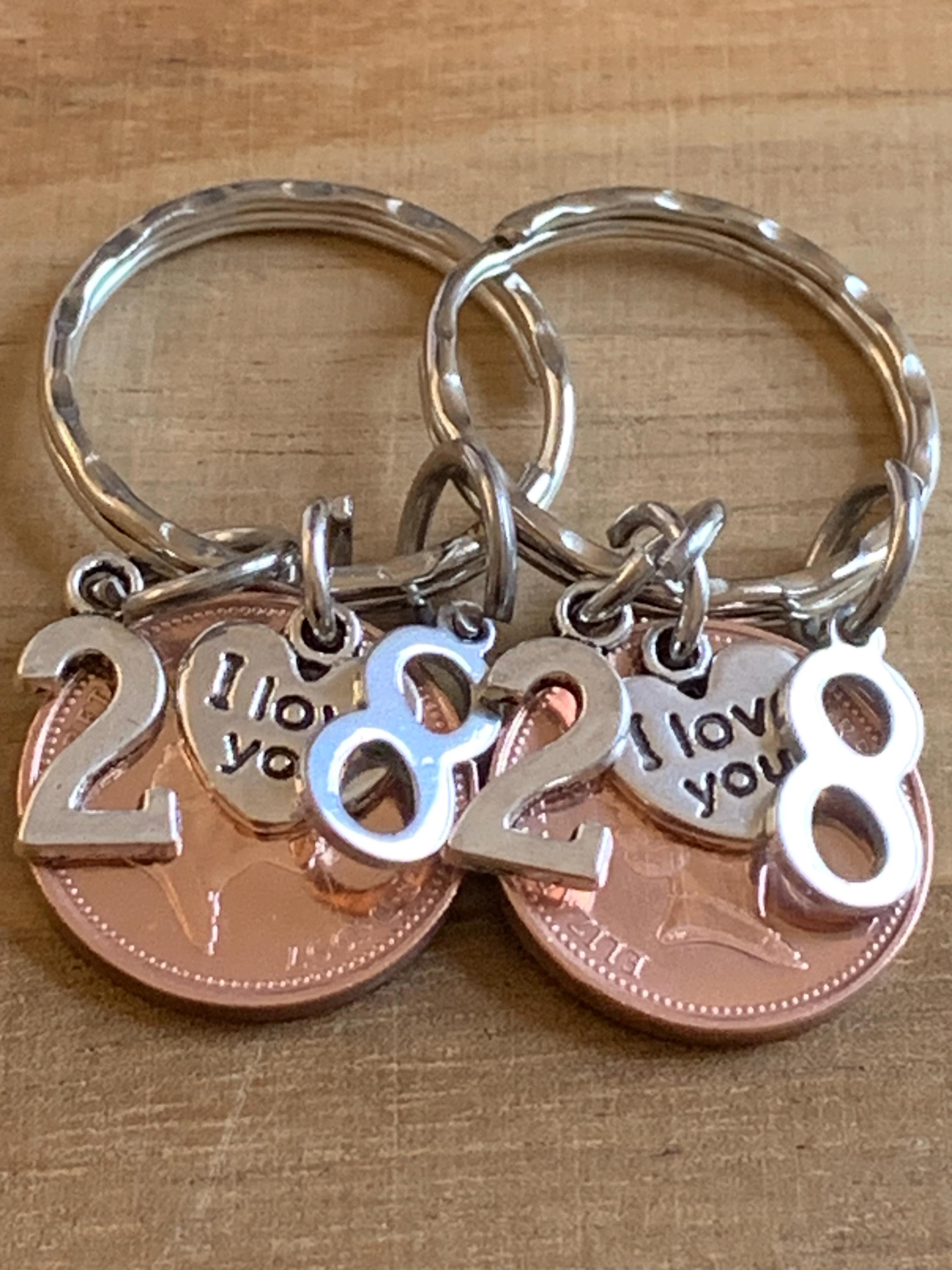 28th Wedding Anniversary Polished 1997 Coins & Charms on