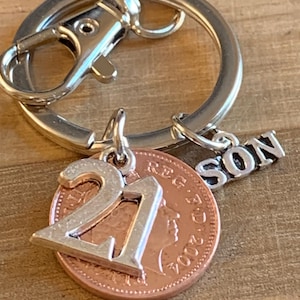 Gift For Son Polished 2p Coin From The Year He Was Born On Keyring Comes In Gift Bag Please Choose Birth Year