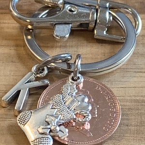 Personalised Christmas Stocking Filler/ Secret Santa Gift 1989 Polished Lucky Penny Coin & Charms Keepsake Keyring For Him Her In Gift Bag