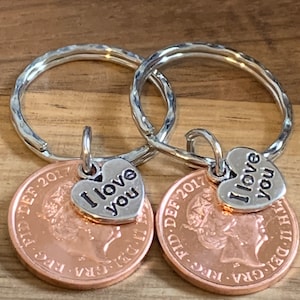 8th Wedding Anniversary Gift Polished 2017 Copper  Coins & Charms In Gift Bag 2pcs Gift Set Husband Wife Girlfriend Boyfriend Friends