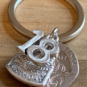 18th Birthday Polished 2007 Coin & Charms On Keyring In Gift Bag For Son Daughter Brother Sister Niece Nephew Best Friend Boyfriend