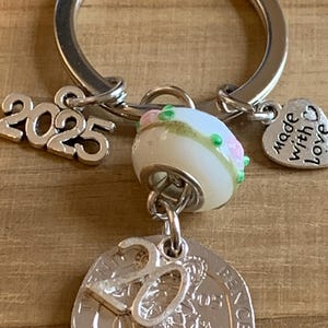 20th Birthday Polished 2005 Coin & Charms On Keyring In Gift Bag For Daughter Sister Niece Best friend Someone Special