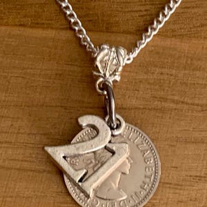 21st Birthday Lucky Sixpence Necklace, Genuine Coin Pendant, Gift For Her, Daughter Granddaughter Keepsake