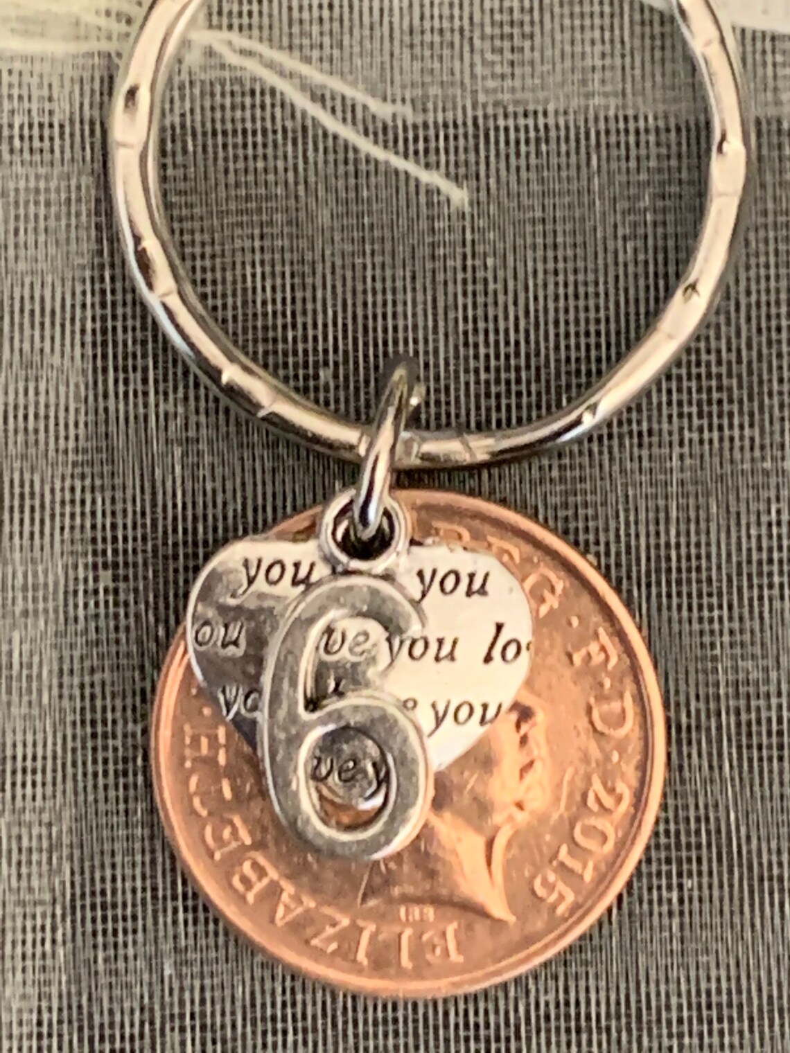 6th Wedding Anniversary Gifts 6th Wedding Anniversary Gift Keyring 2015 Coin & Charms In