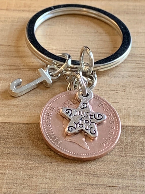 Personalised penny best sale keyring