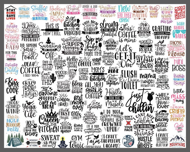 Download HUGE BUNDLE SVG 200 Designs Cute files Baby Svg | Etsy