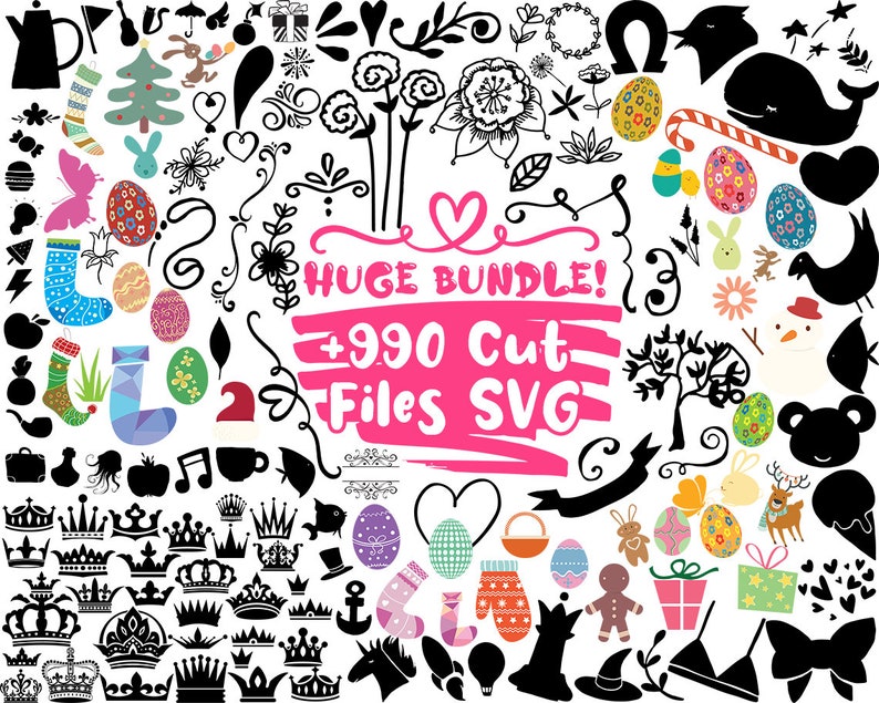 Download Sale Huge Bundle 990 Cute File SVGPNG ornament svg | Etsy