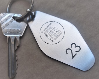 hotel Keychain with your logo, Custom metal Hotel Keychain, keychain with logo and numbers, Personalized hotel key tag