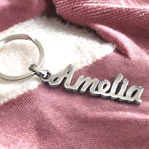 Custom key chain, gifts for boyfriend, stainless steel keychain with name