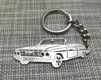 Vintage Chevy Impala Chevelle Nova Tachometer Photo Keychain
