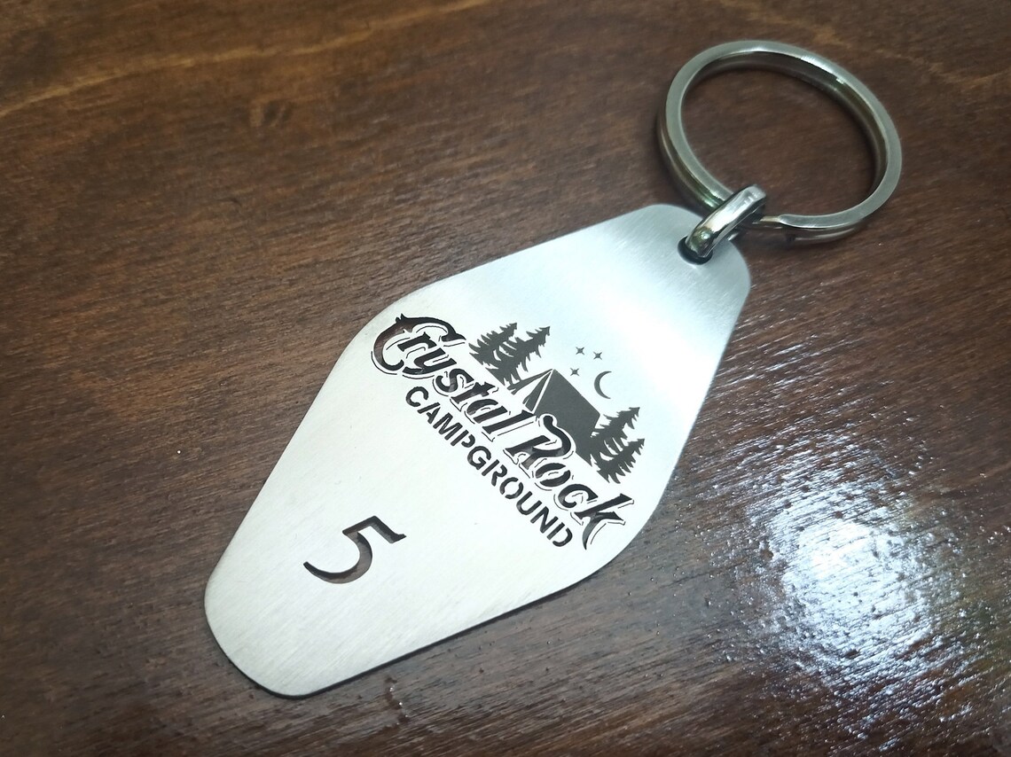 Personalized hotel Keychain Custom metal Hotel Keychain Etsy