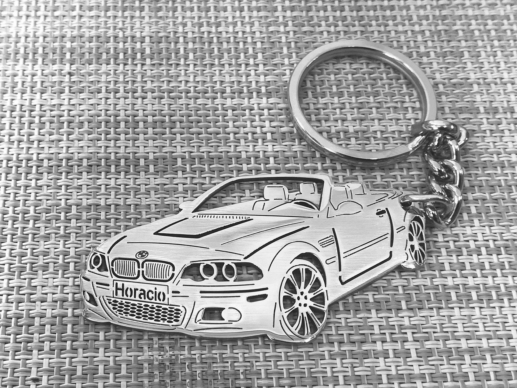 Car Logo Titanium Key Chain Rings Car Keychain Ring Metal Keyrings Gift For BMW 