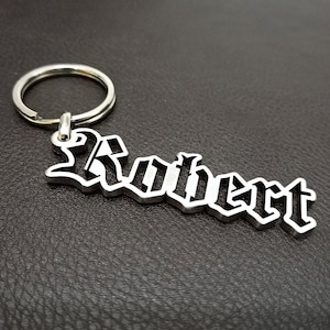 llavero con nombre, llavero personalizado, llavero con su nombre, llavero de acero inoxidable, llavero de metal duradero font 3